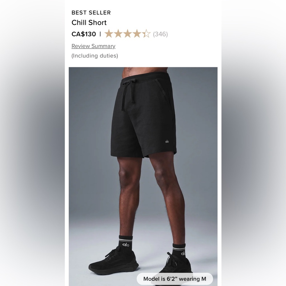 ALO Yoga Black Chill Shorts